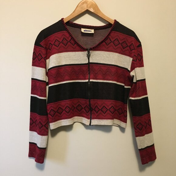 Riata Arizona Tribal Cropped Zip Up Cardigan - Picture 1 of 15